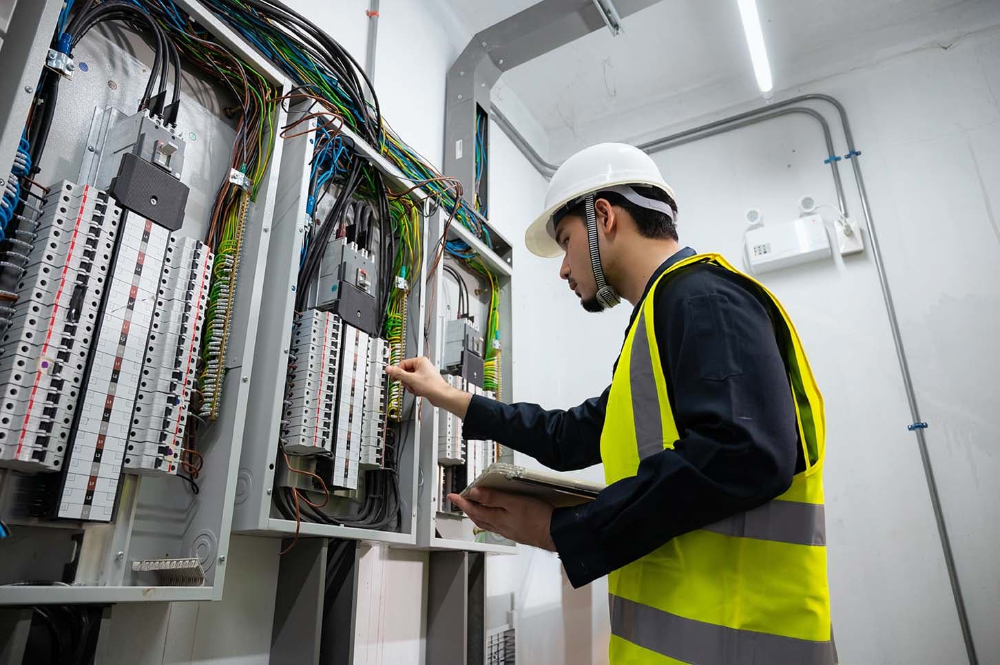 MEP Engineer doing Electrical maintenance 