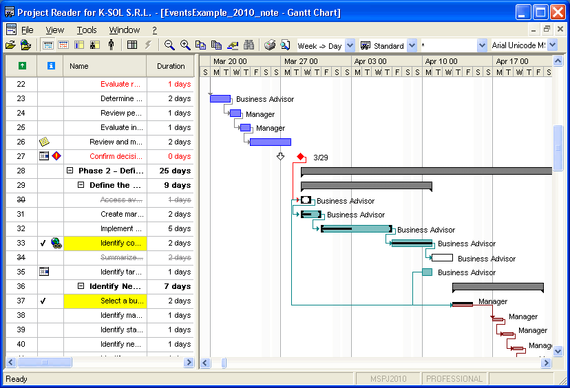 MS Project schedule overview for MEP teams.