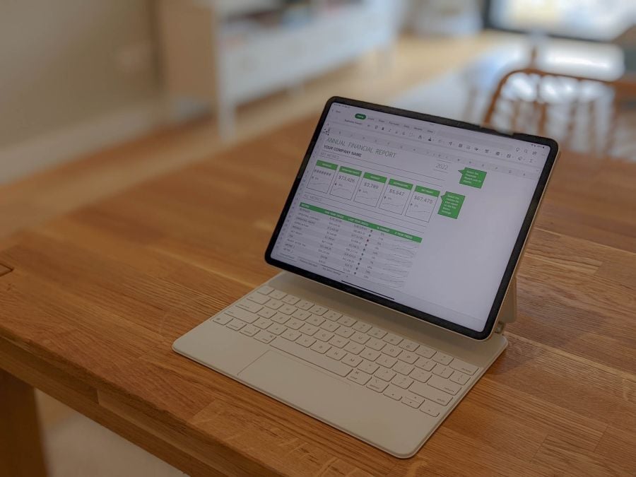 Microsoft 365 Software displaying a financial report