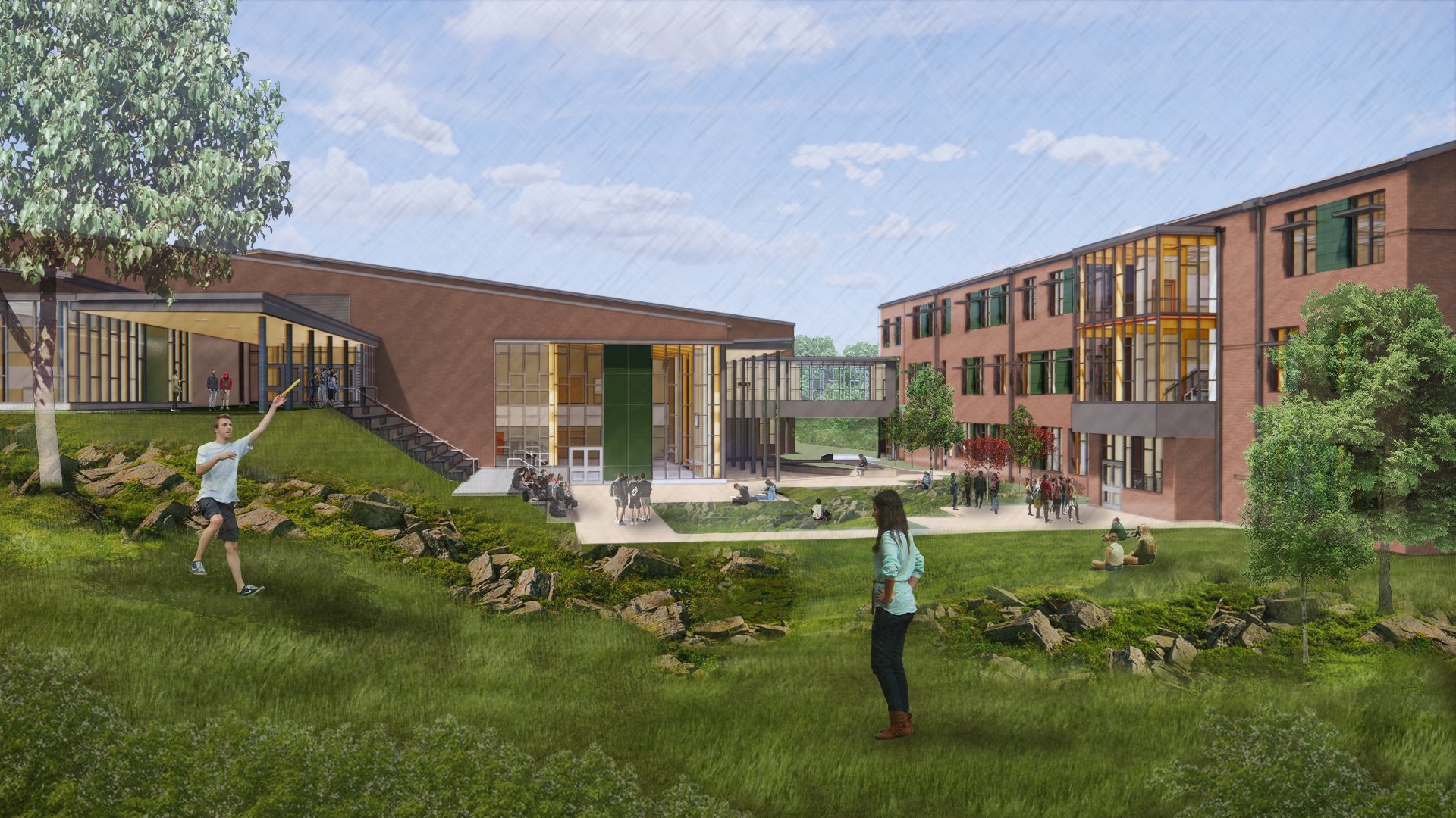 Modern high school design by Bassetti