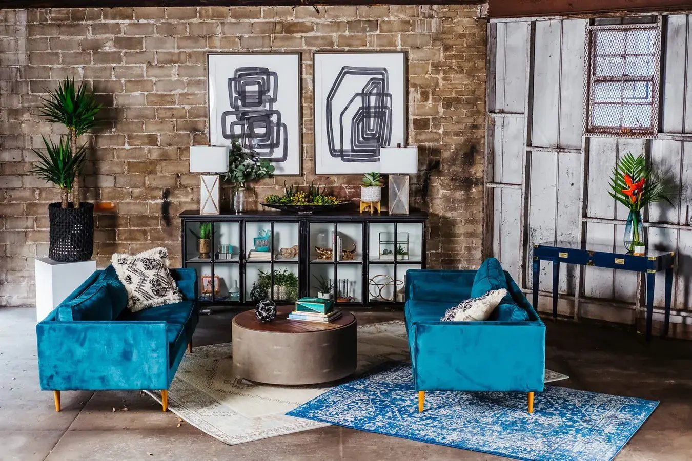 Modern industrial living room