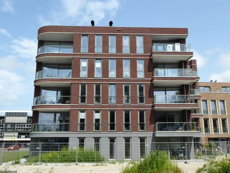 Modern mid-rise apartment building