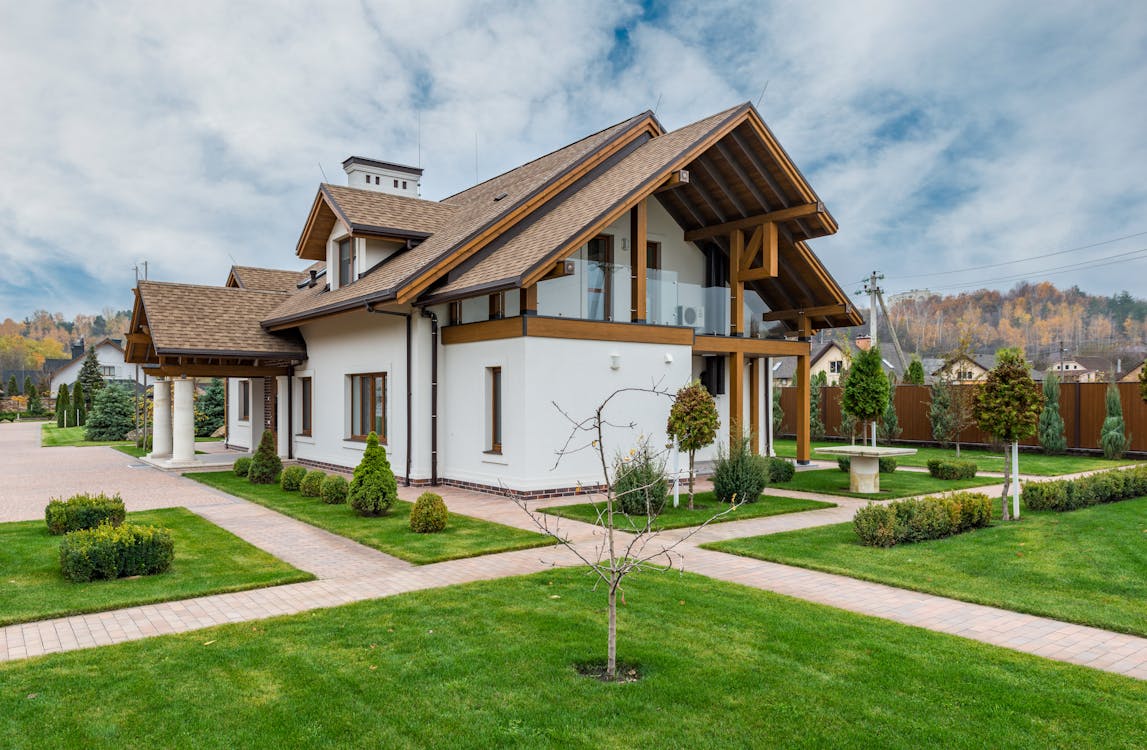 Modern suburban house exterior