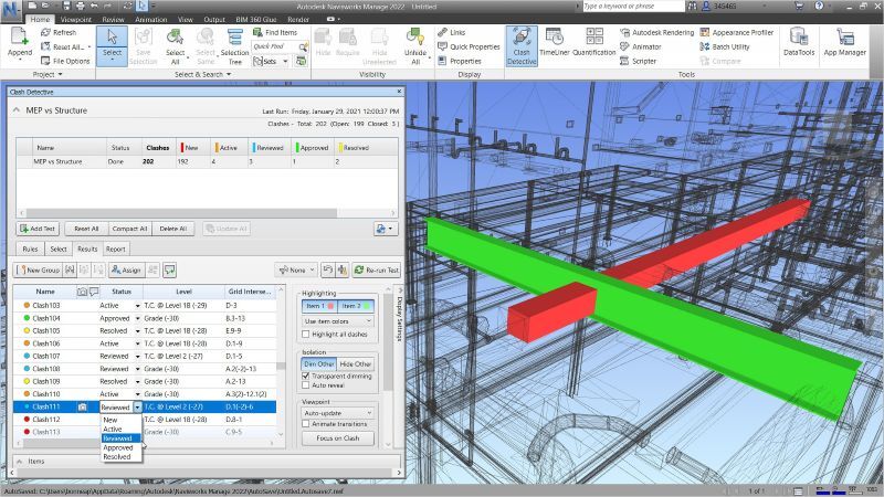 Navisworks Leading BIM Tool dashboard