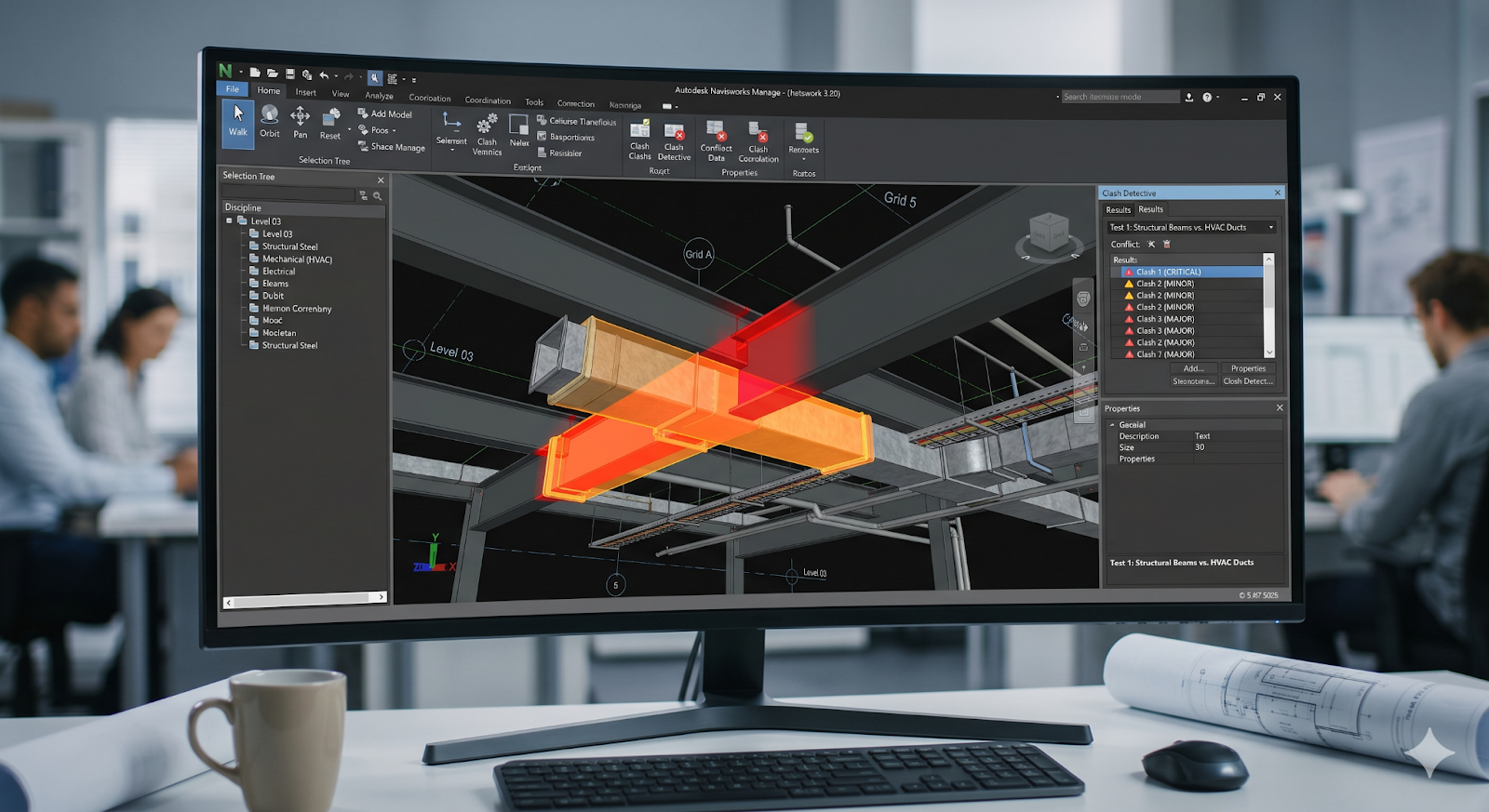 Navisworks clash view