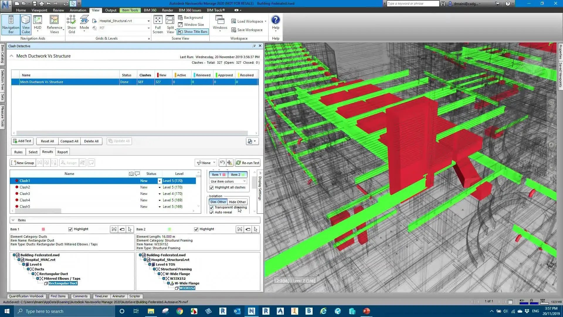 Navisworks for clash detection