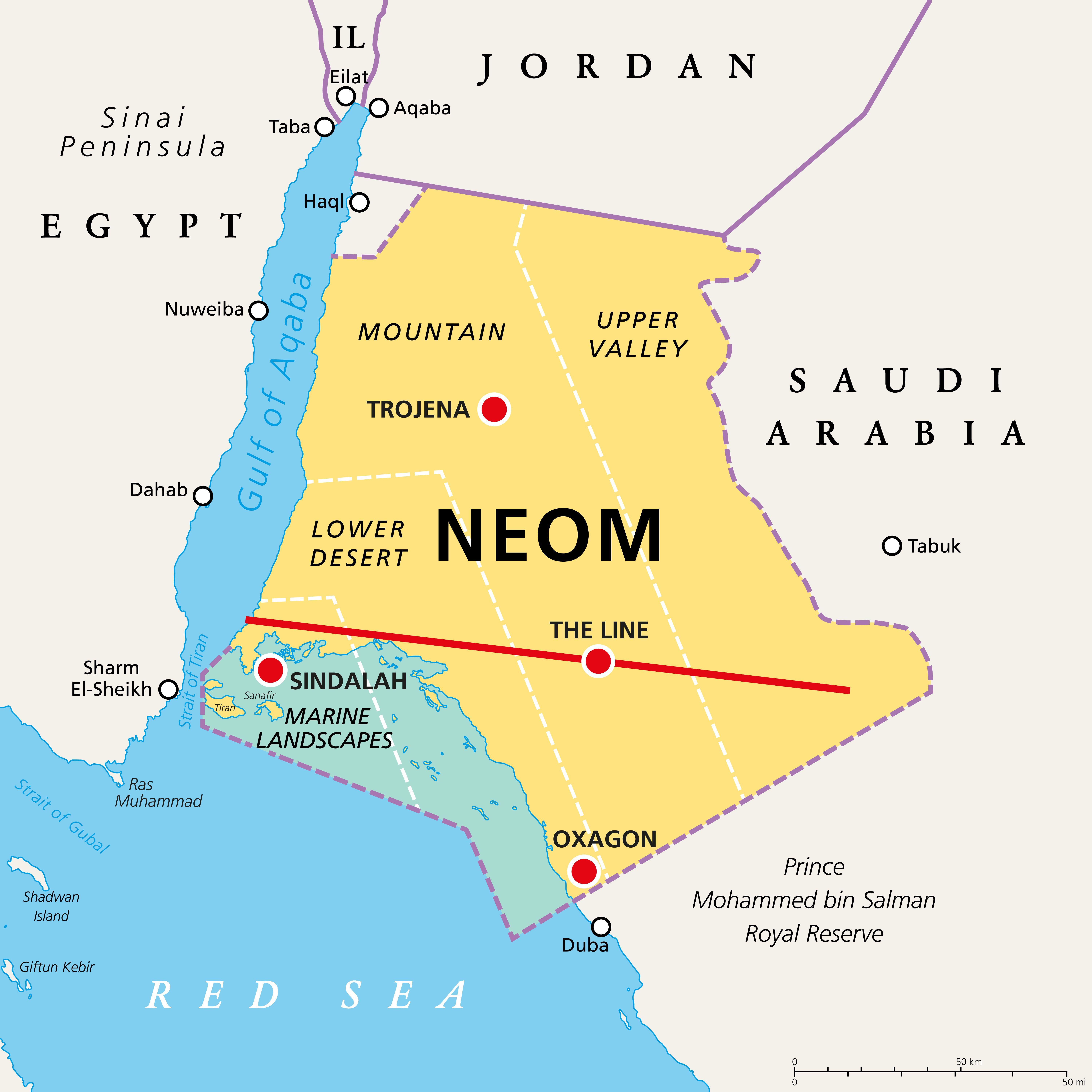 Neom Map details