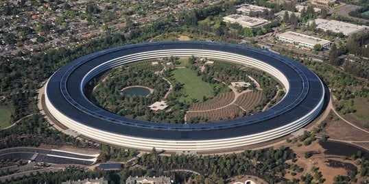 Aerial view of Apple Park