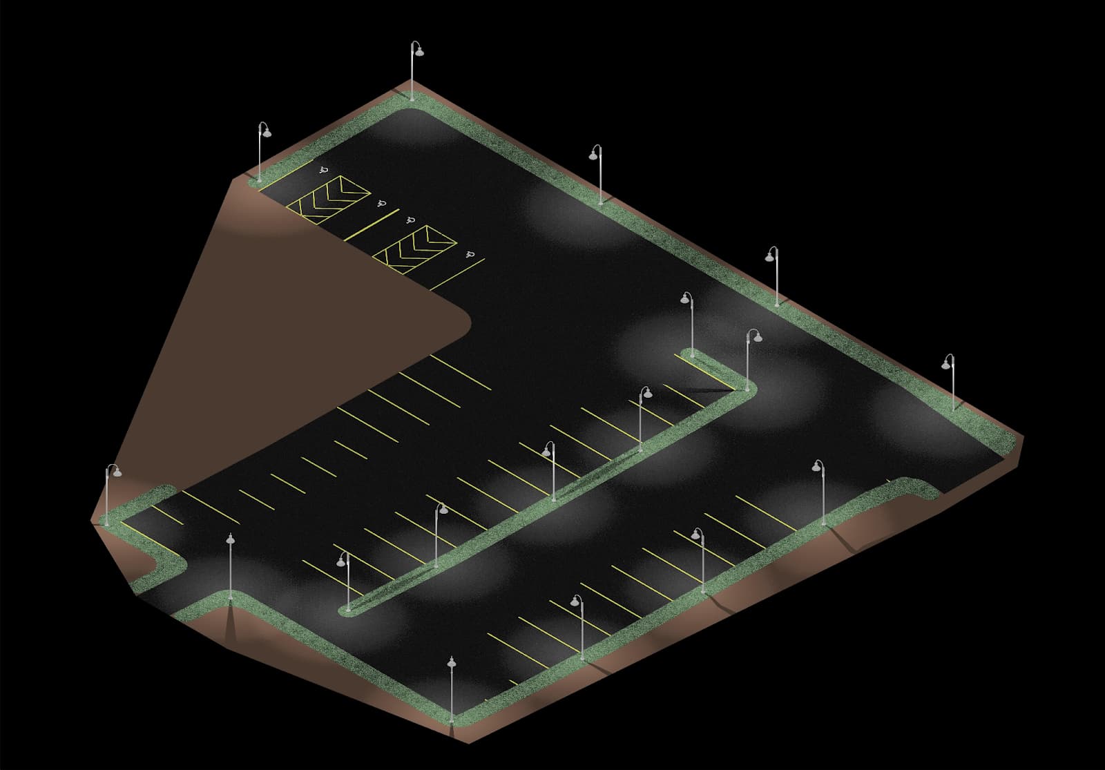 Parking lot made in Revit 
