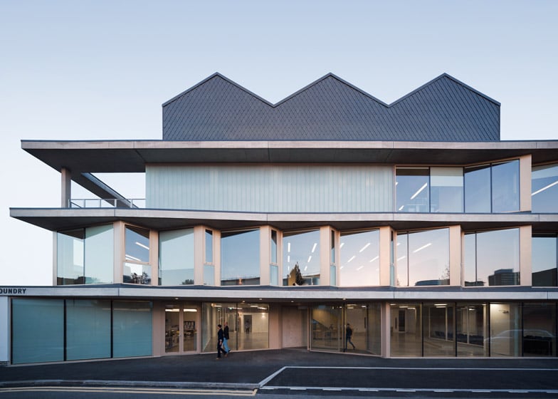 Pitched roof pavilion on top of a London office building