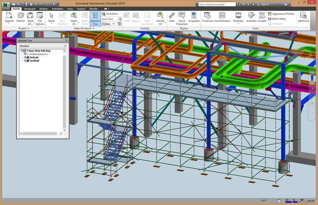 Porject shown in Autodesk Navisworks