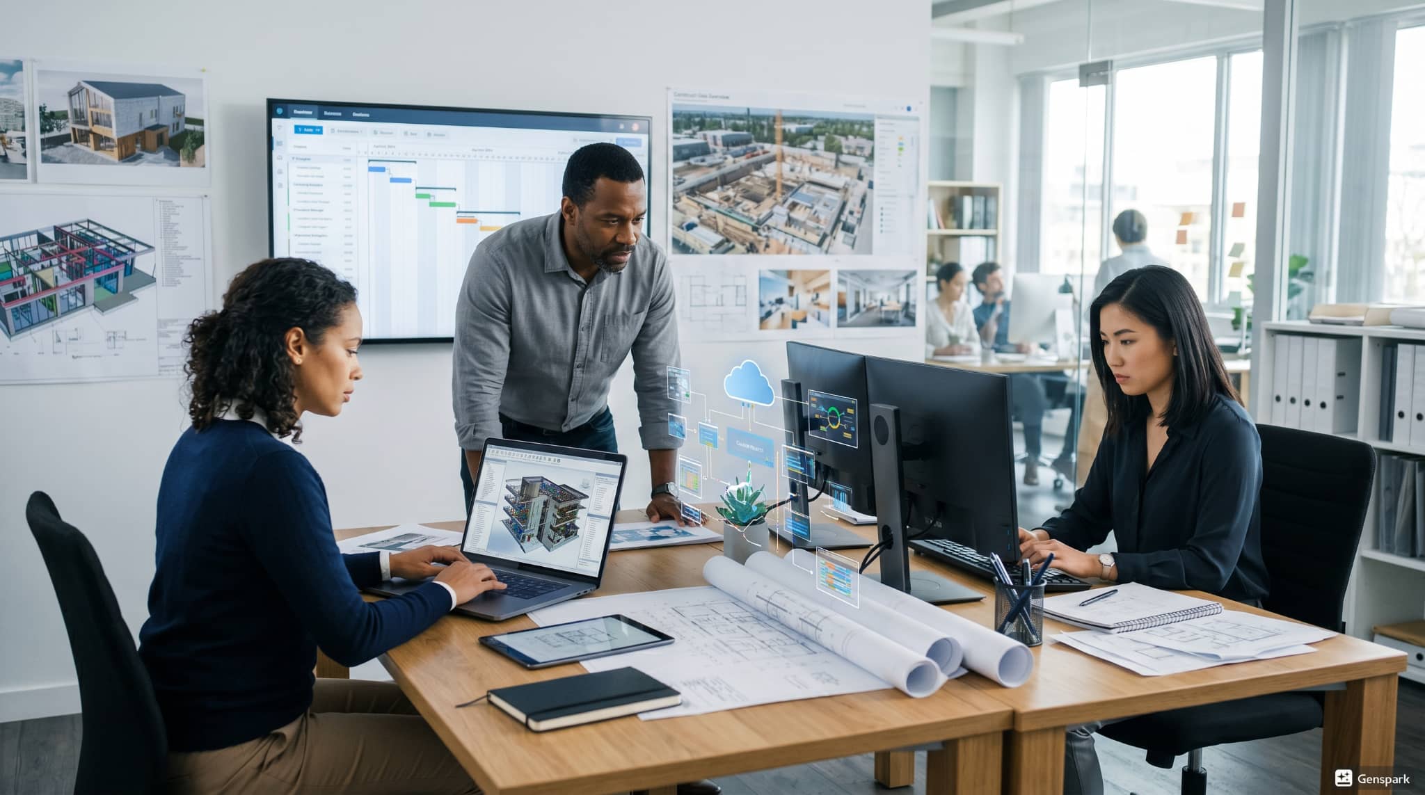 Professionals working in BIM.