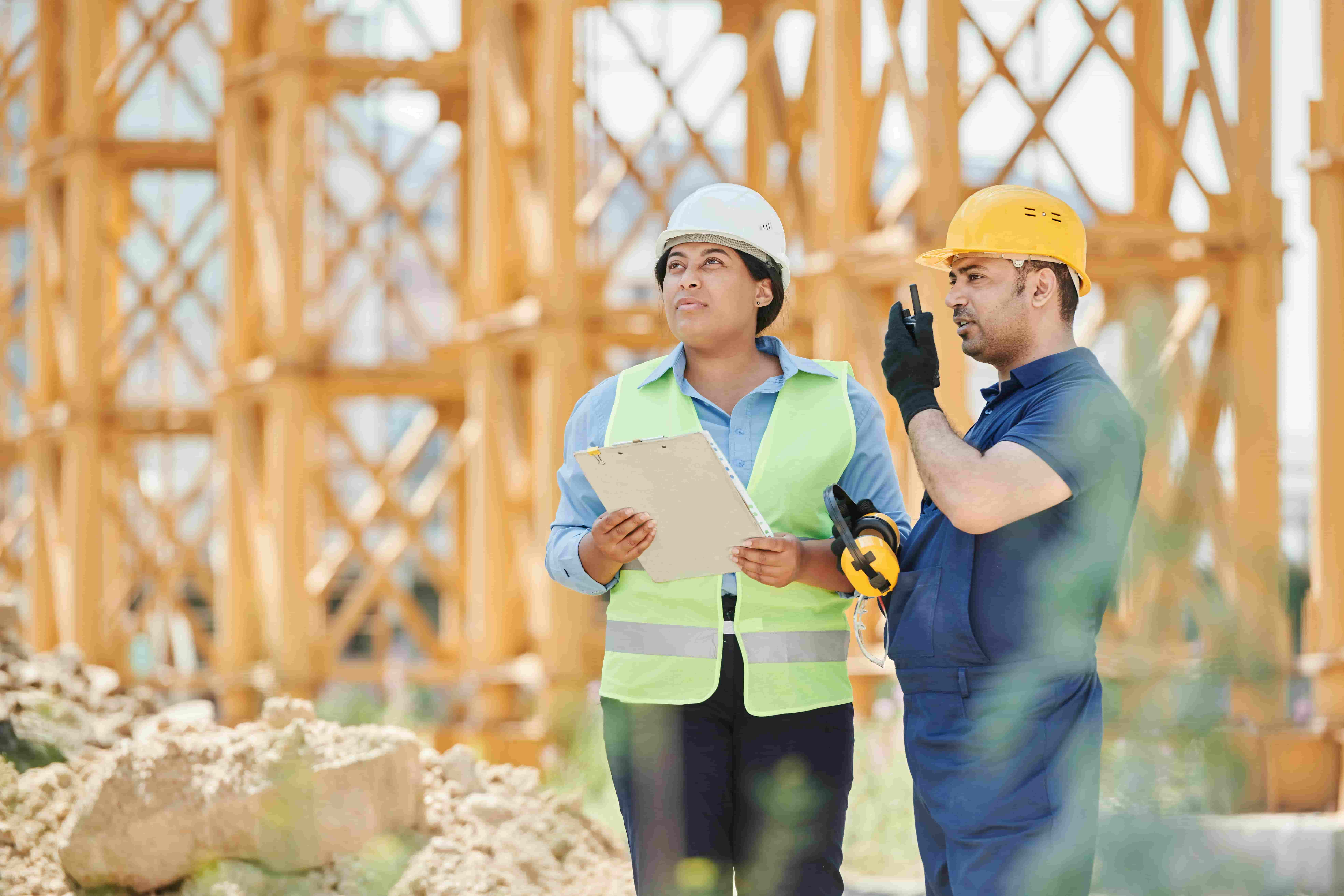 Project managers at a construction site