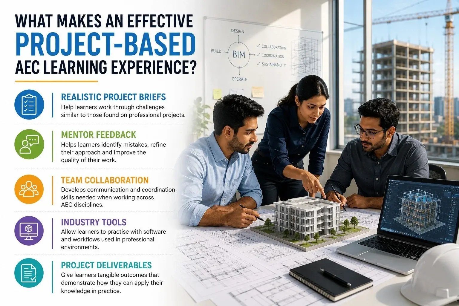 Project-based AEC learning with BIM tools and team collaboration