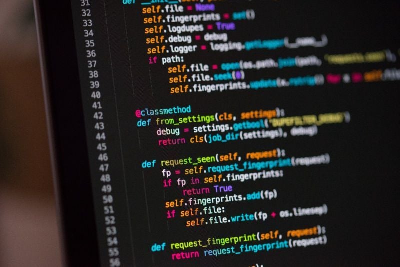 Python code displayed on a computer