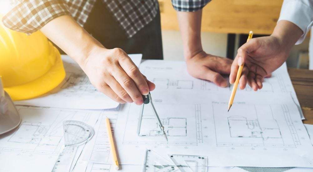 Quantity Surveyor working.