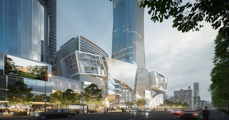 Rendering of commercial building using D5 render