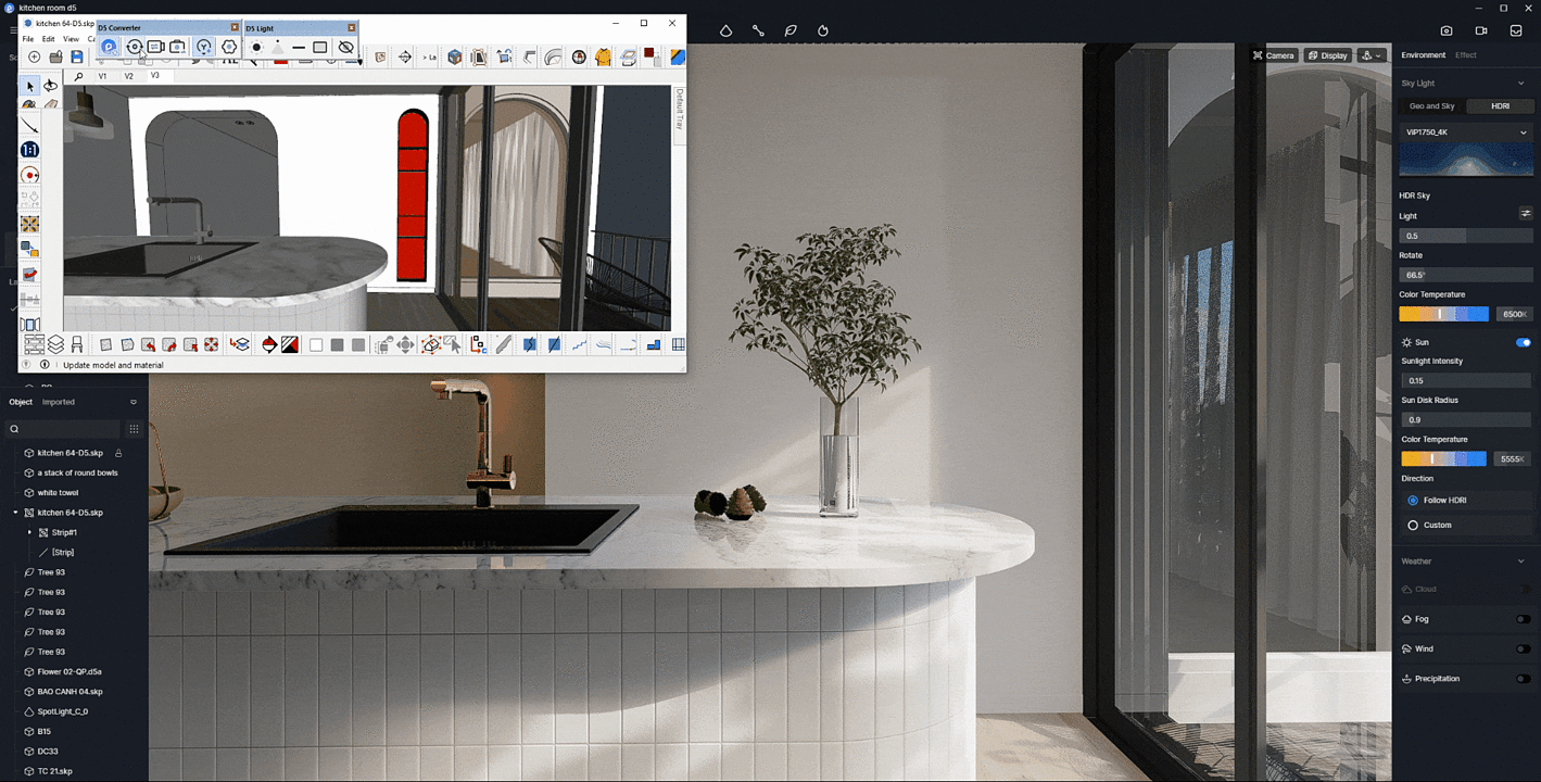 Rendering on SketchUp workflow