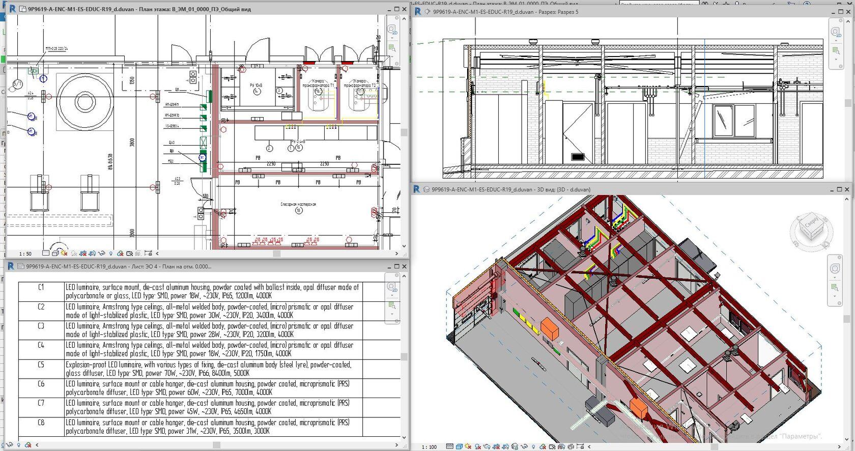 Revit for electric power supply design.