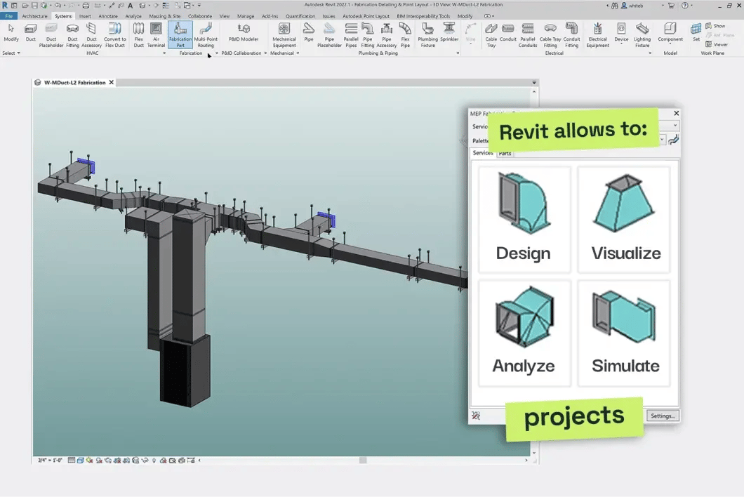 Revit software design analysis.