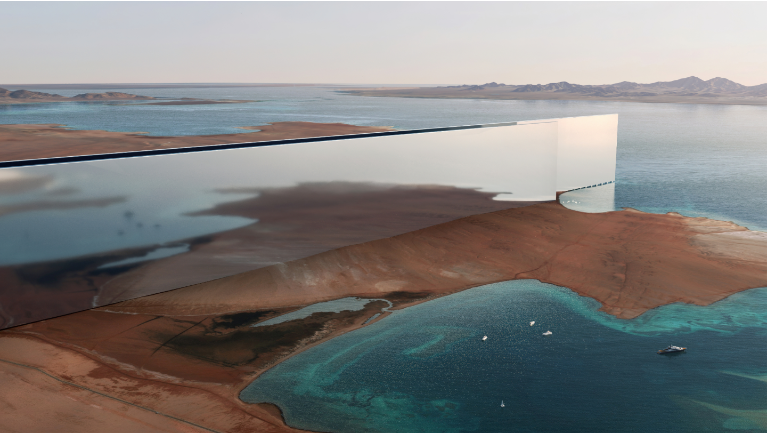 The Line project along the Red Sea coast 