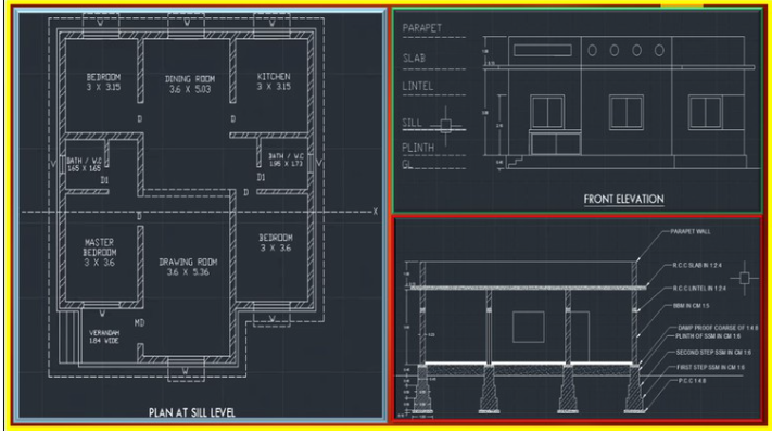 AutoCAD used for building design