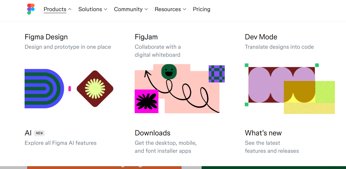 Product categories of Figma
