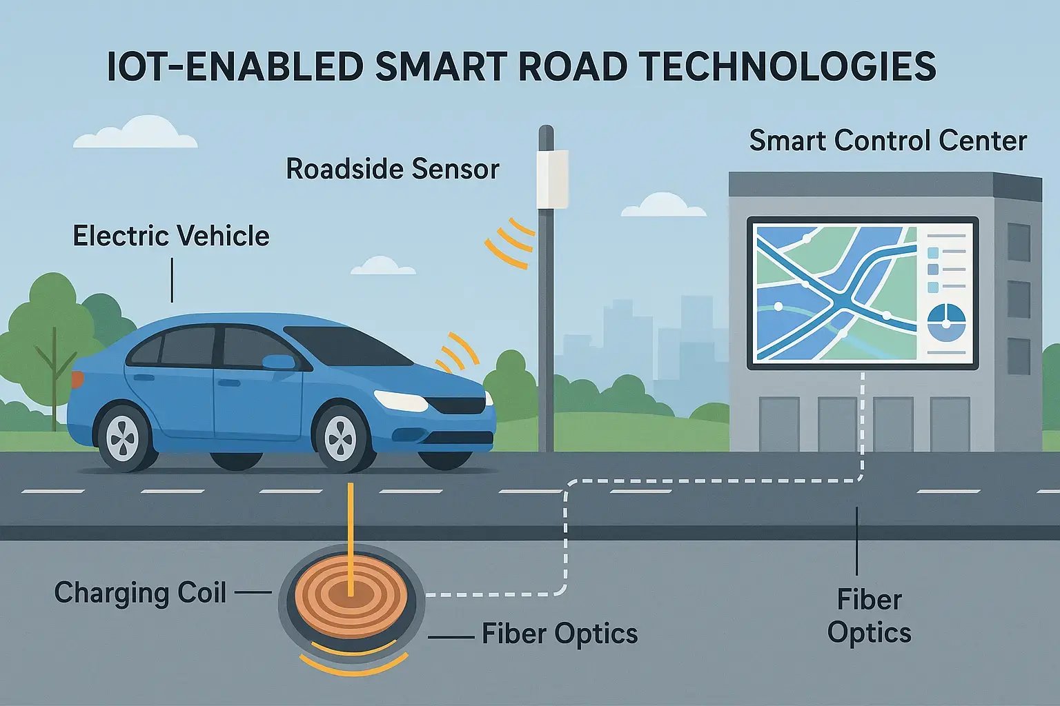 Smart Road with sensor