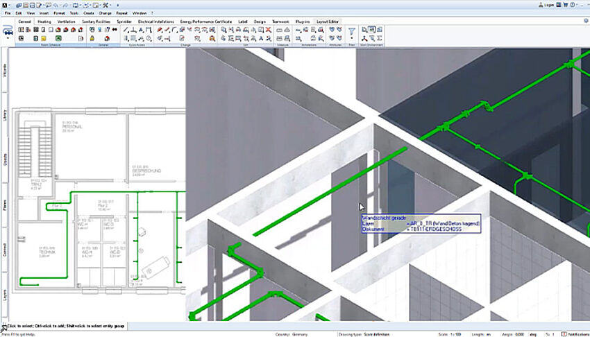 Sprinkler Design in MEP Design Software