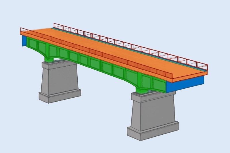 Steel girder bridge 