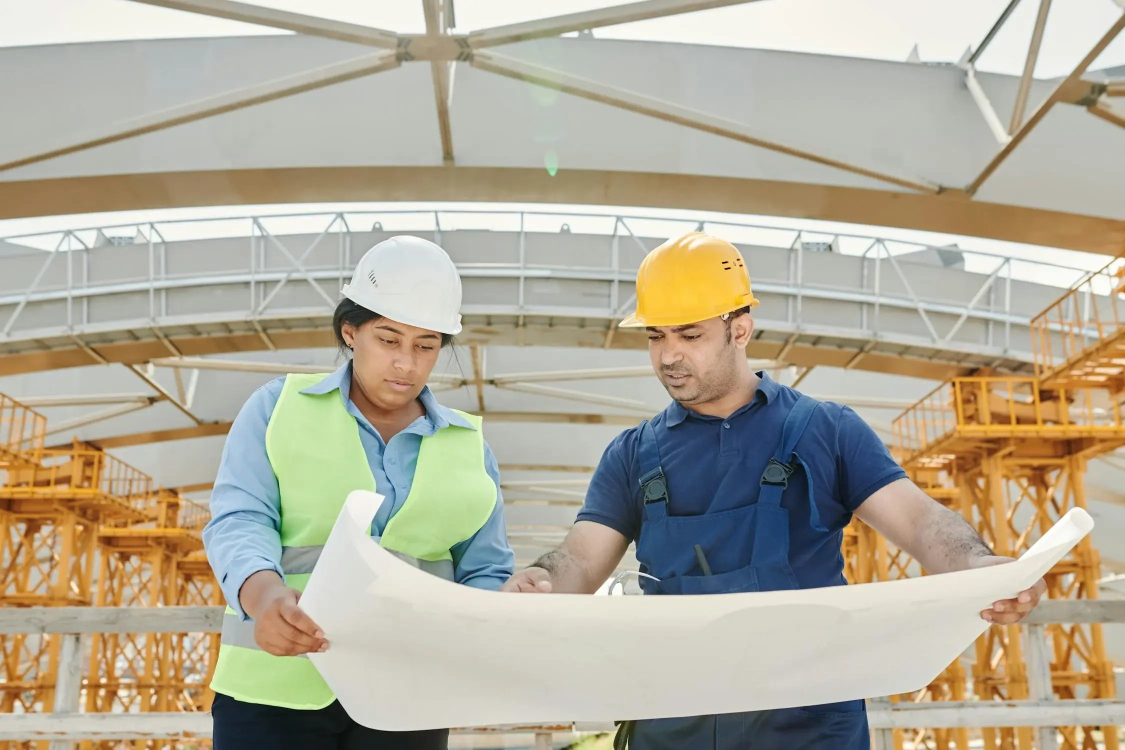 Structural engineers at worksite