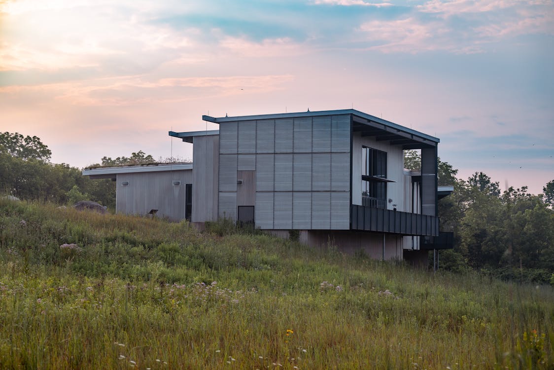 Sustainable building in natural landscape