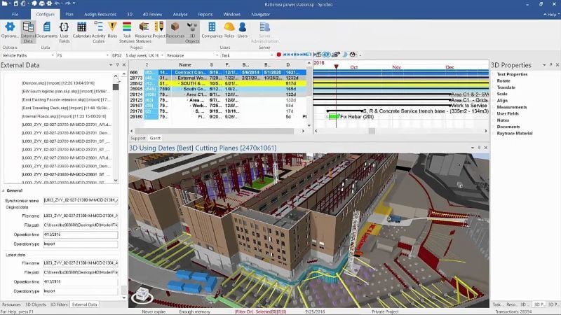 Synchro Pro project interface