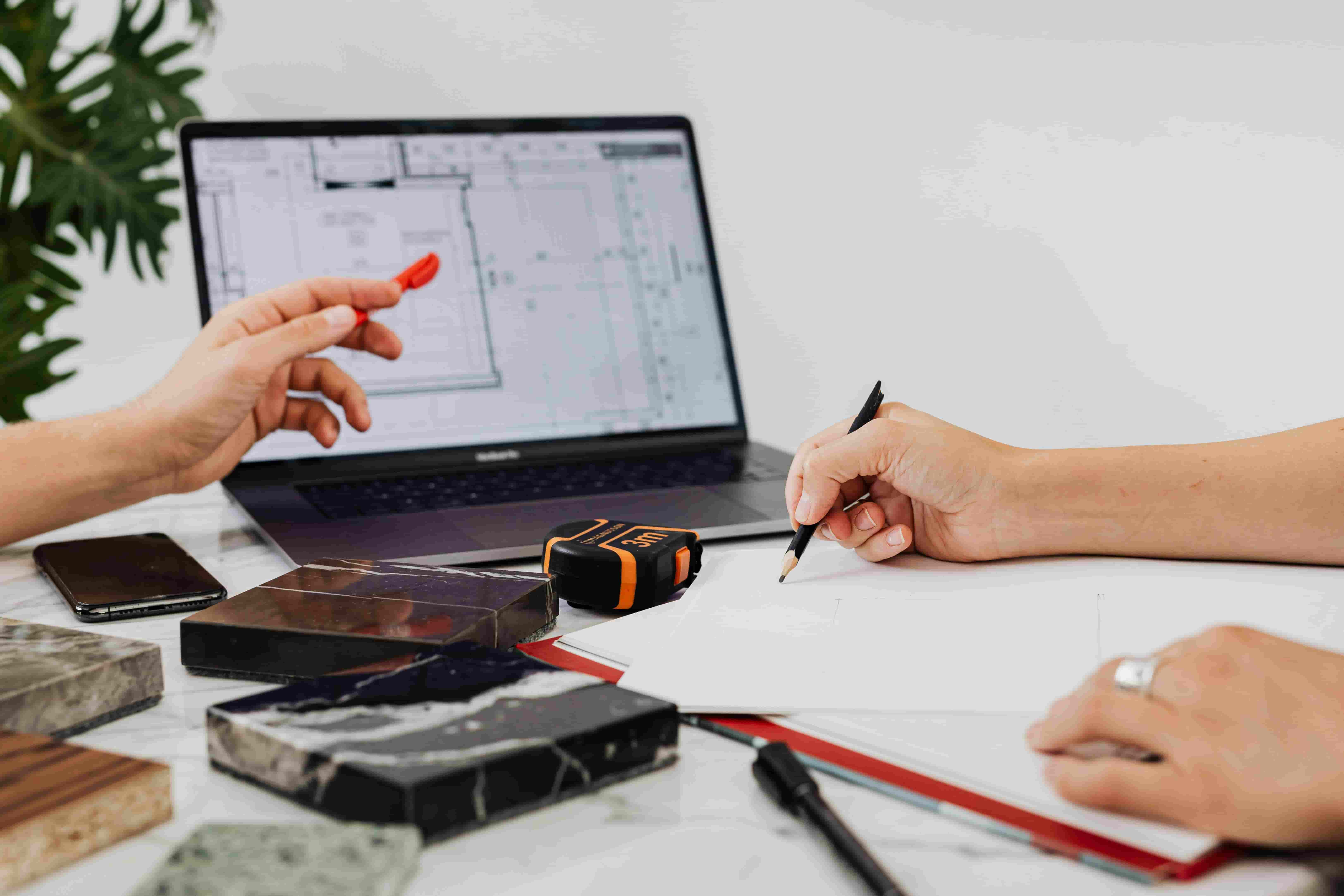 Team of BIM modelers working on a project