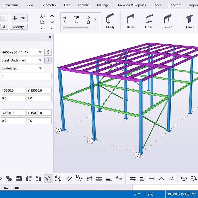 Tekla steel structure modeling_one of the best construction project engineering software 