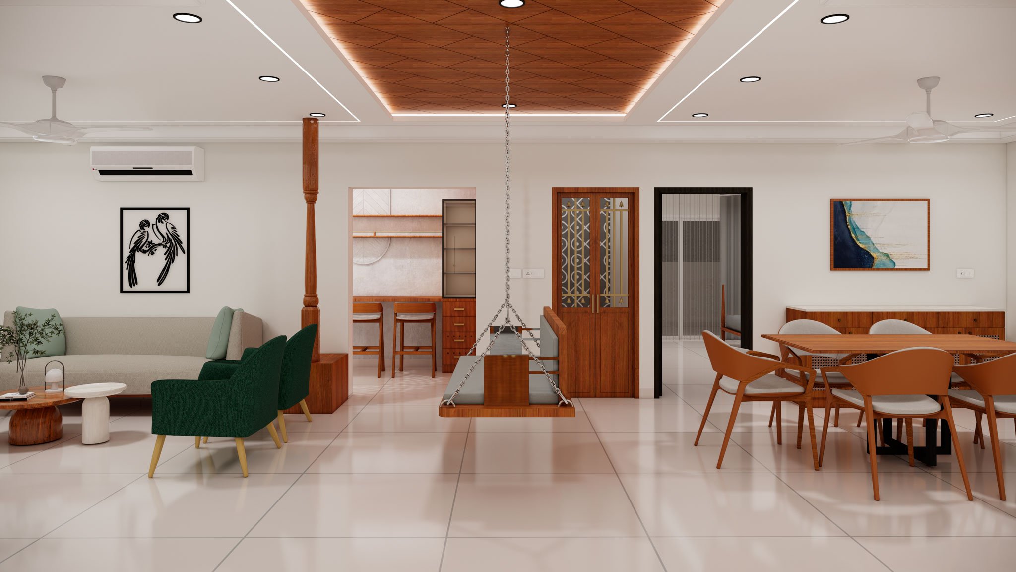 The interior of an apartment after renovation in Rockridge 