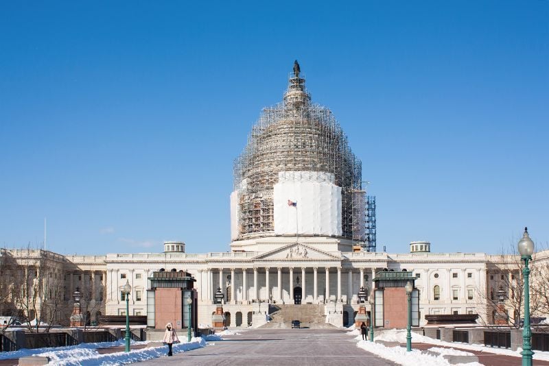 The state capitol under renovation by DLR Group