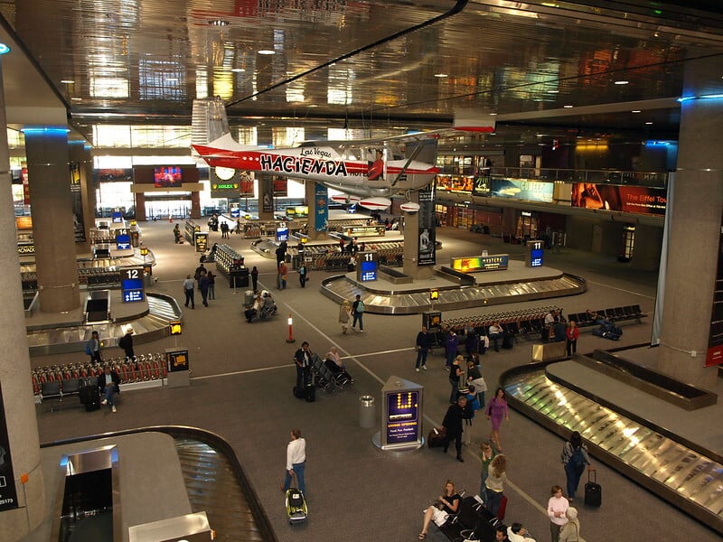 The upgraded terminal design at McCarran Airport.