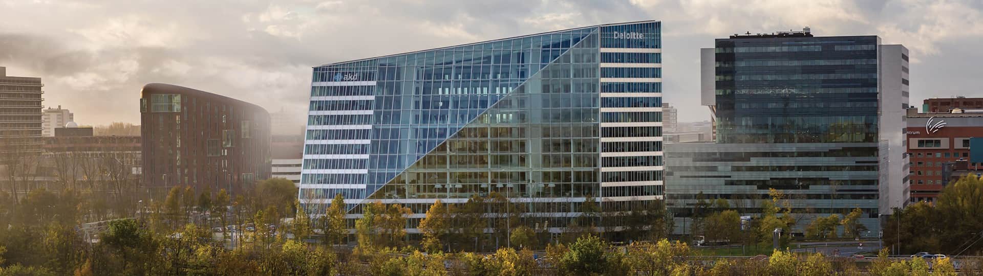  the glass building of the Edge project
