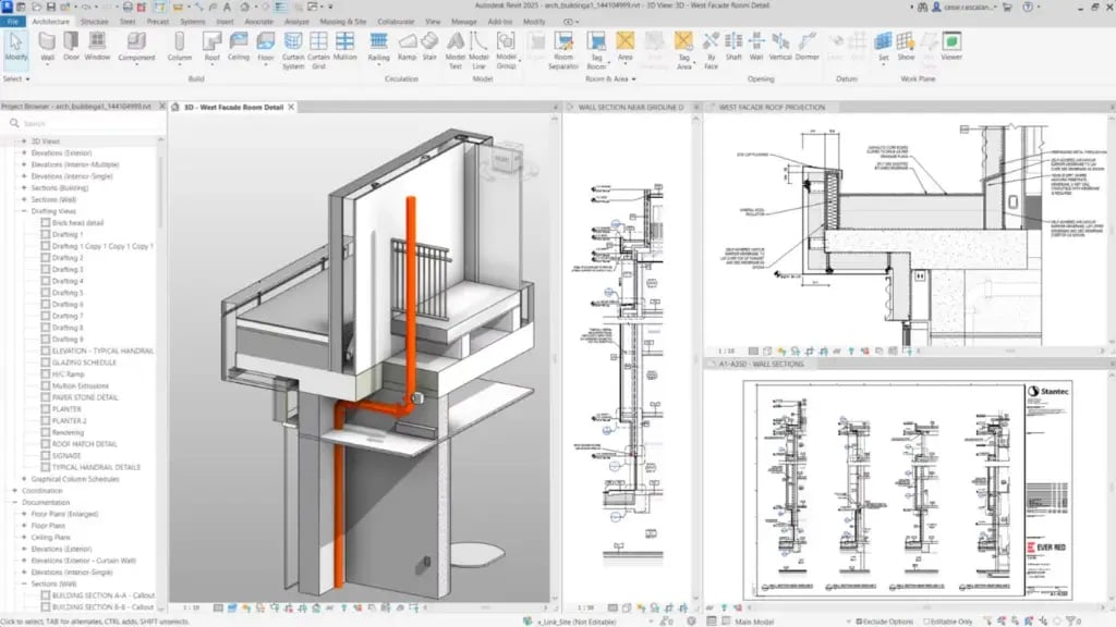 Uses of Revit in AEC industry