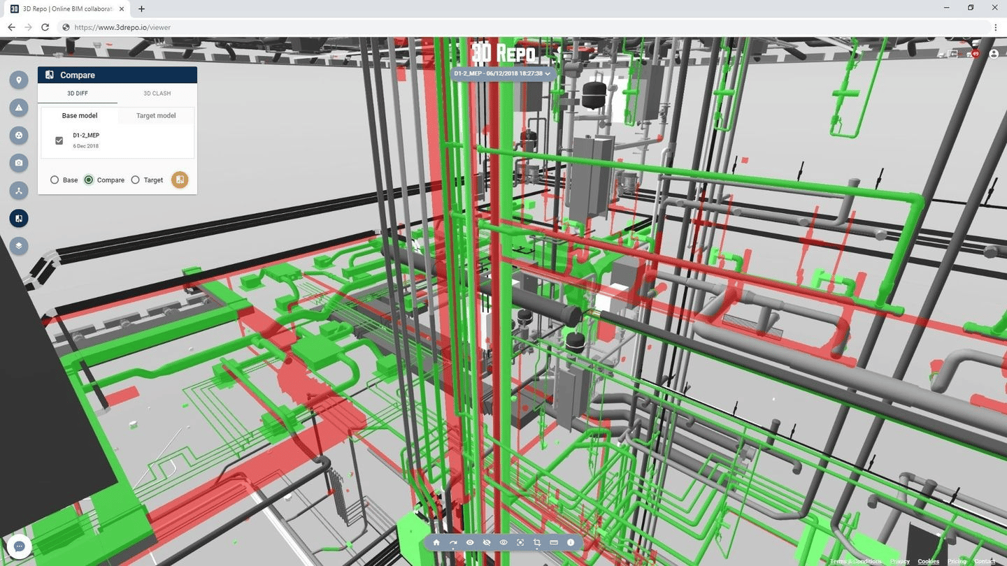 Visualization of data center MEP systems.