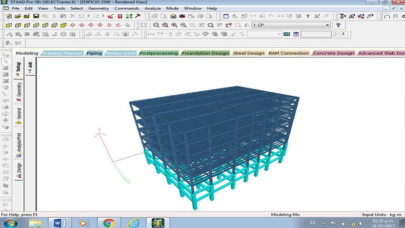 building modeling on STAAD.Pro