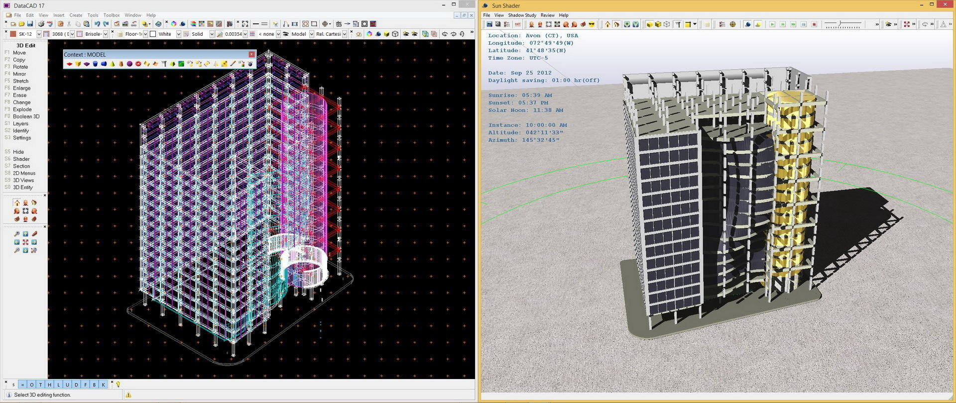 building structure on DataCAD