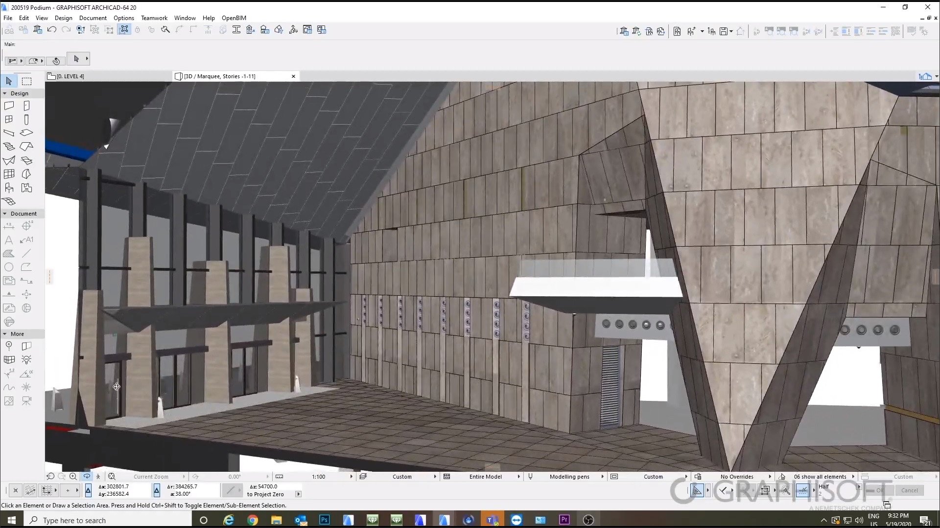 an entrance of Merdeka 118 project modelled in Archicad