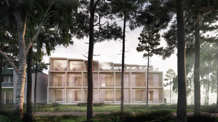 A render of the proposed extension to Hotel GSH, Denmark