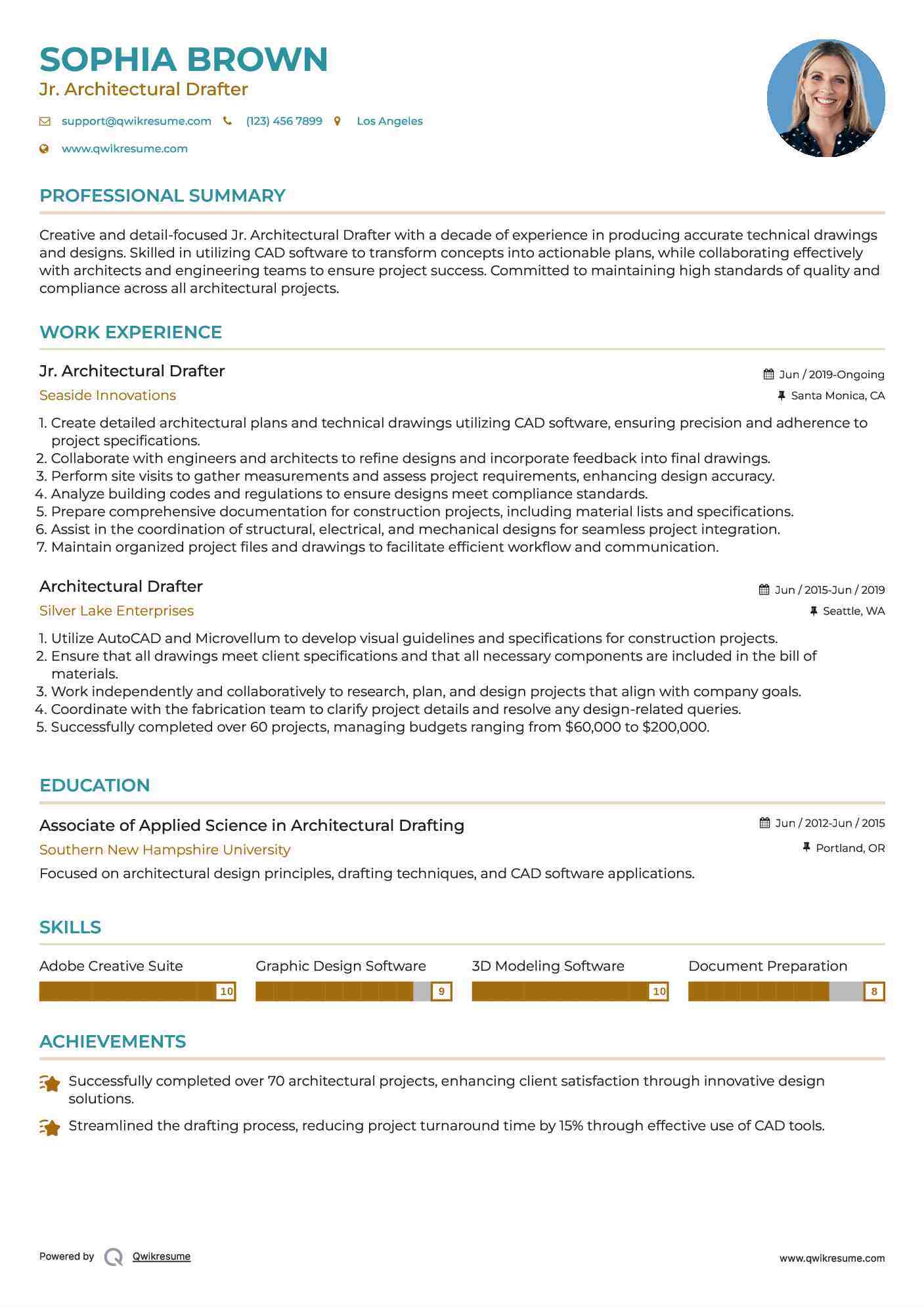 mid level architectural drafter