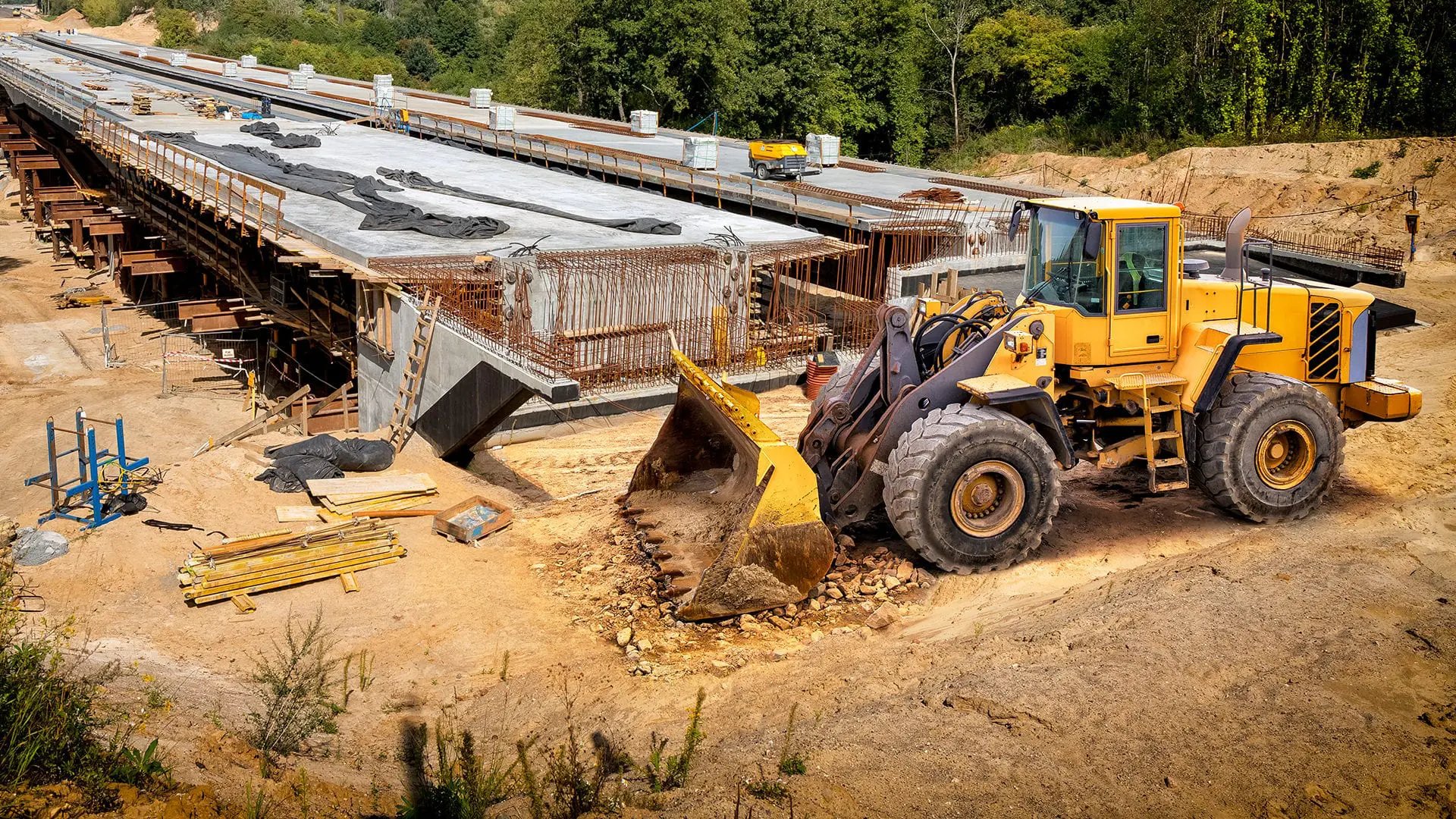 A road construction site