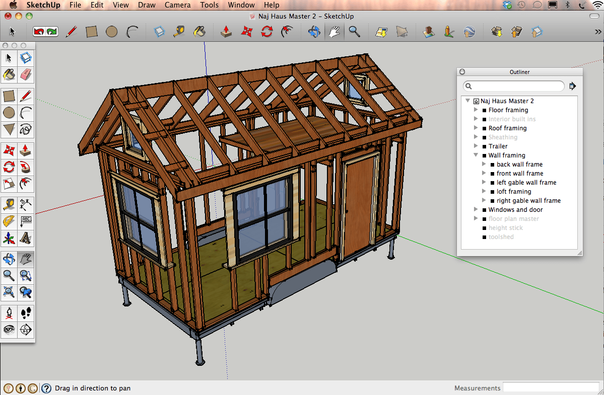 sketchup model on desktop