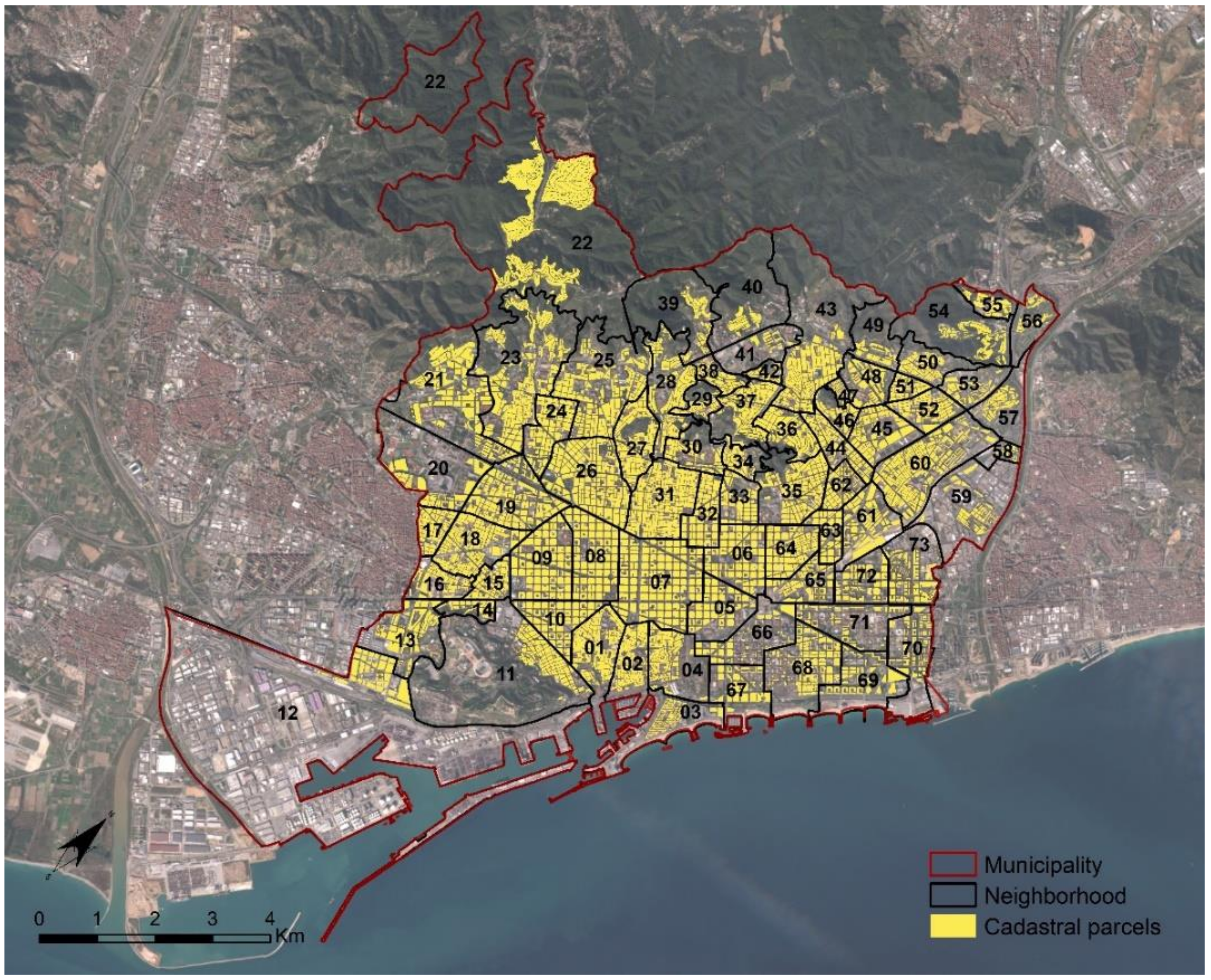 Barcelona under the 15-minute city lens