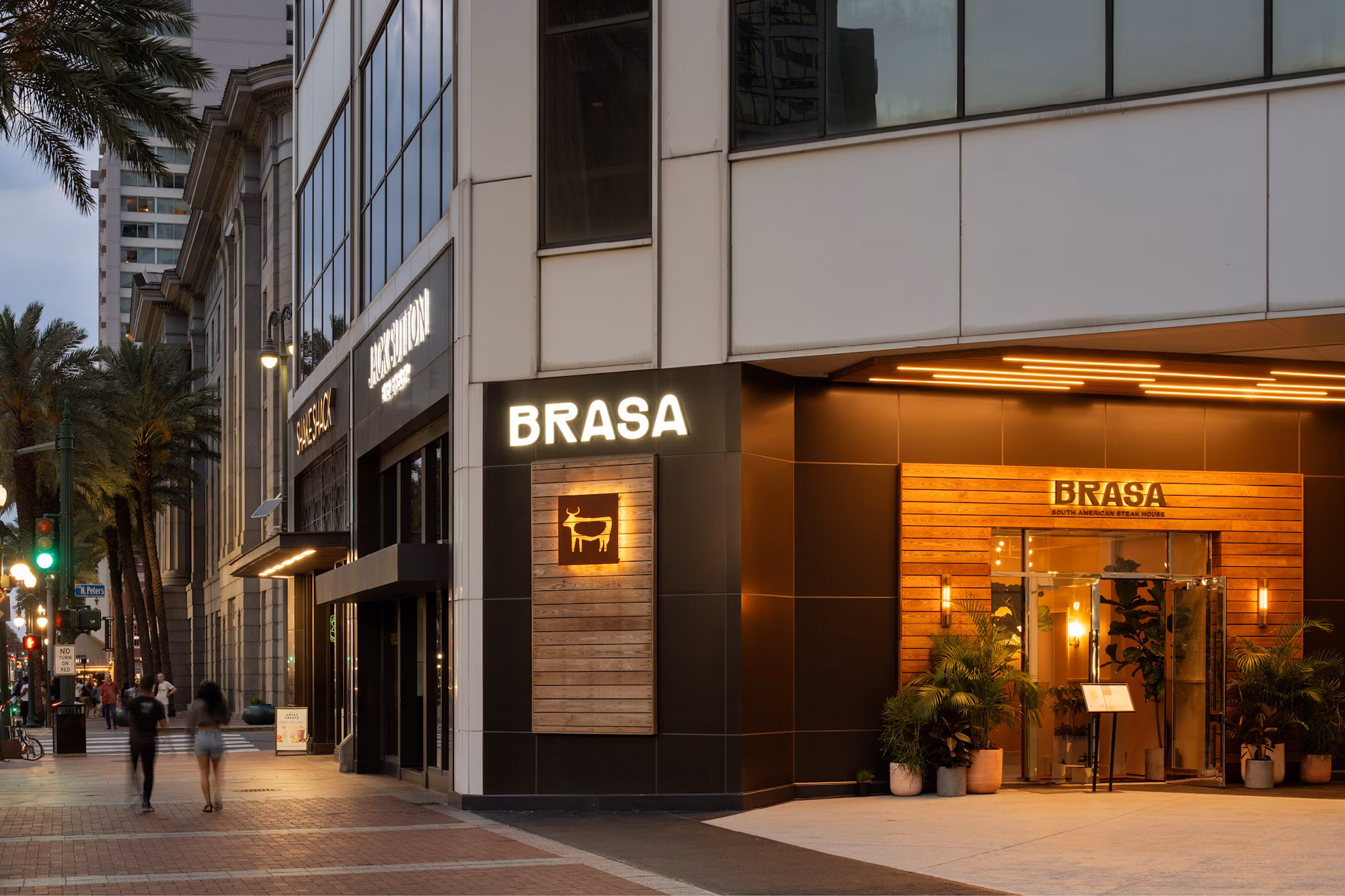 Image of interiors of Brasa, a contemporary steakhouse designed by CICADA.